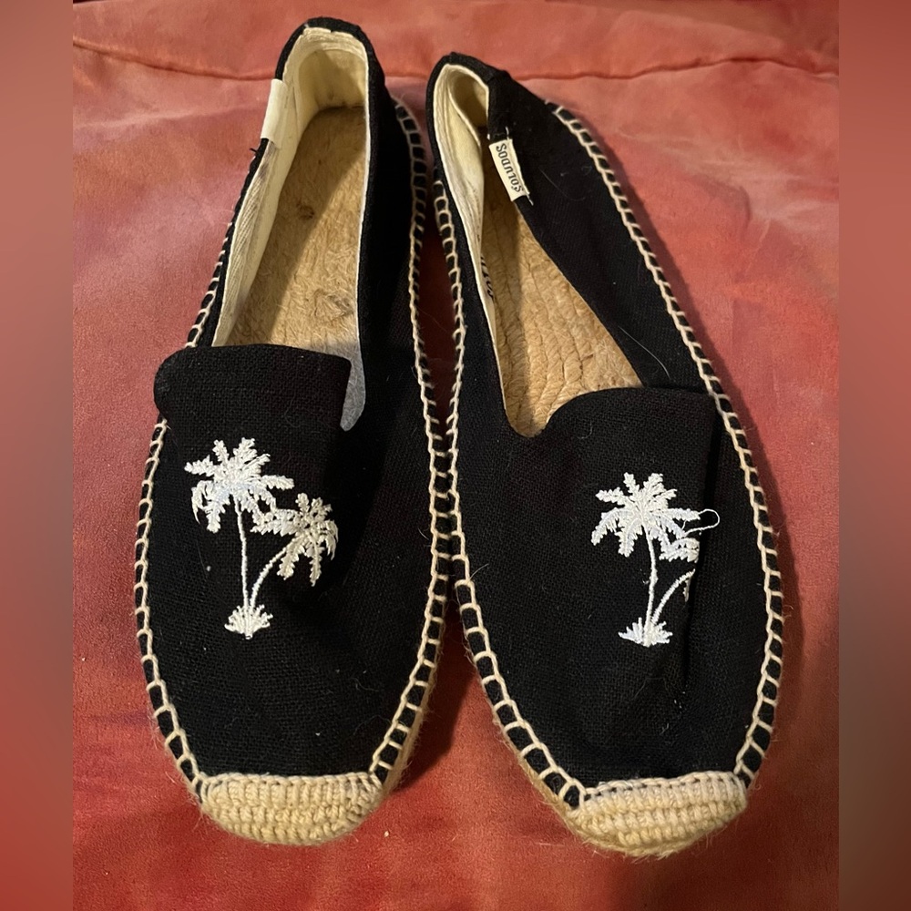 Soludos Black Smoking Slipper